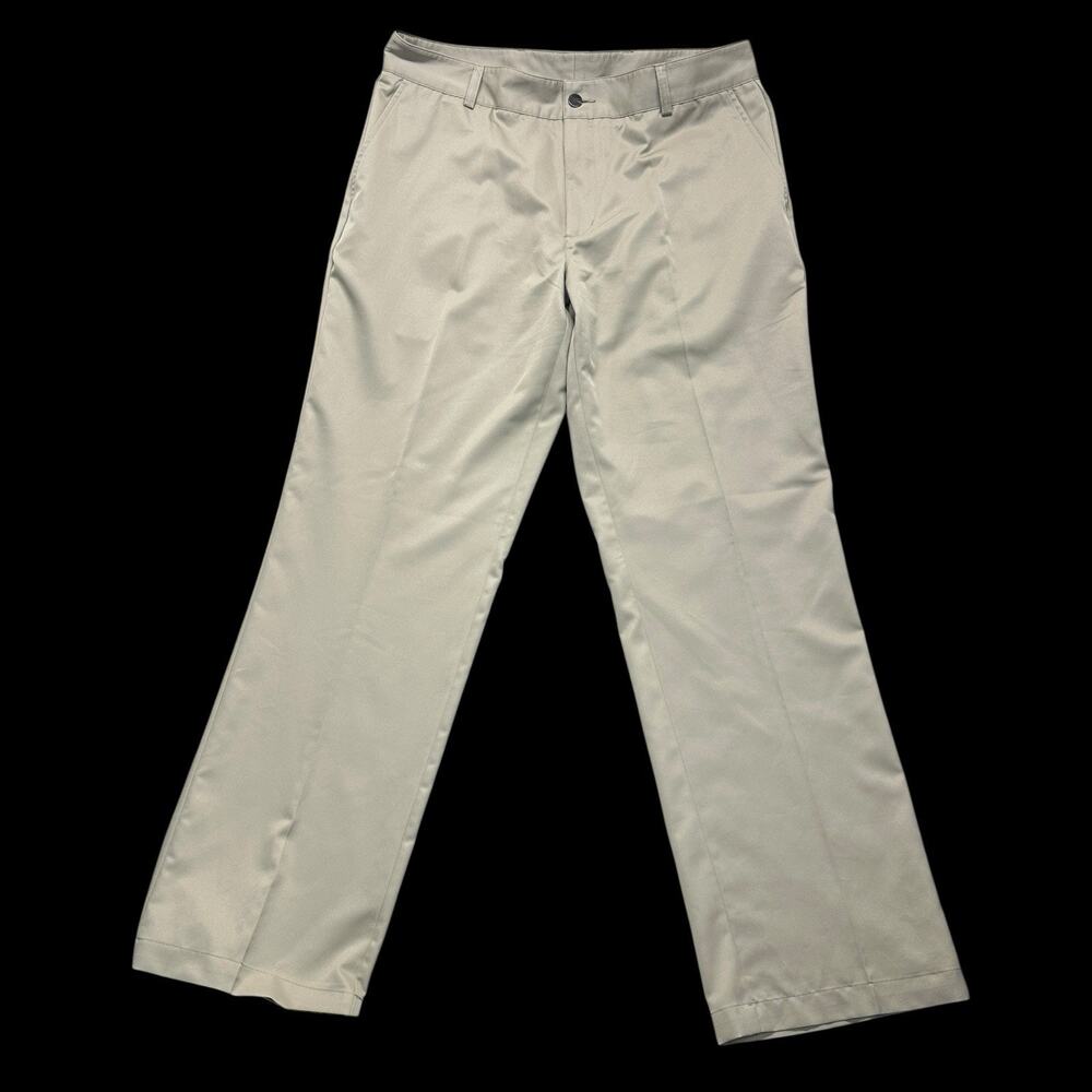 Adidas Clima Lite Pants Mens 36x34 Beige Lightweight Performance Straight Golf